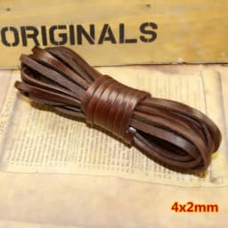 2meter 1-8mm Retro Brown Real Genuine Leather Cord Round Flat Rope String For DIY Necklace Bracelet Jewelry Making Accessories