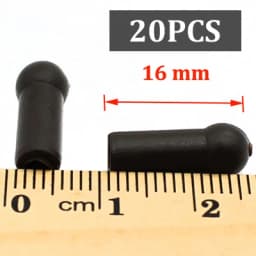 20Pcs Carp Fishing Buffer Beads Round Head Rubber Beads Hair Rig Sleeves Knot Protector Beads Helicopter Rigs Tackle Accessories