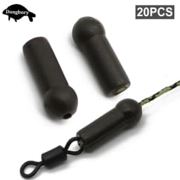 20Pcs Carp Fishing Buffer Beads Round Head Rubber Beads Hair Rig Sleeves Knot Protector Beads Helicopter Rigs Tackle Accessories