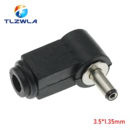 10Pcs DC plug 90 degree elbow 5.5*2.1mm DC power plug wiring assembly 5.5*2.5mm welding wire type 4.8x1.7mm 4.0x1.7mm 3.5x1.35mm