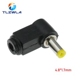 10Pcs DC plug 90 degree elbow 5.5*2.1mm DC power plug wiring assembly 5.5*2.5mm welding wire type 4.8x1.7mm 4.0x1.7mm 3.5x1.35mm