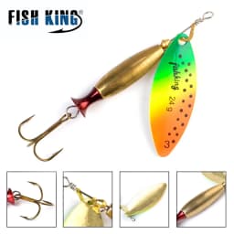 NGB Spinner Lure Bait Long Cast 18g 24g Spoon Lures Pike Metal Fishing Lure Bass Hard Bait With Hooks