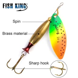 NGB Spinner Lure Bait Long Cast 18g 24g Spoon Lures Pike Metal Fishing Lure Bass Hard Bait With Hooks