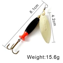 NGB Spinner Lure Bait Long Cast 18g 24g Spoon Lures Pike Metal Fishing Lure Bass Hard Bait With Hooks
