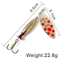 NGB Spinner Lure Bait Long Cast 18g 24g Spoon Lures Pike Metal Fishing Lure Bass Hard Bait With Hooks