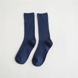 1 Pair Women Cotton Loose Socks Autumn Winter Knitting Solid Color Long Black Pink Korean Japanese Student Girls Stockings Retro