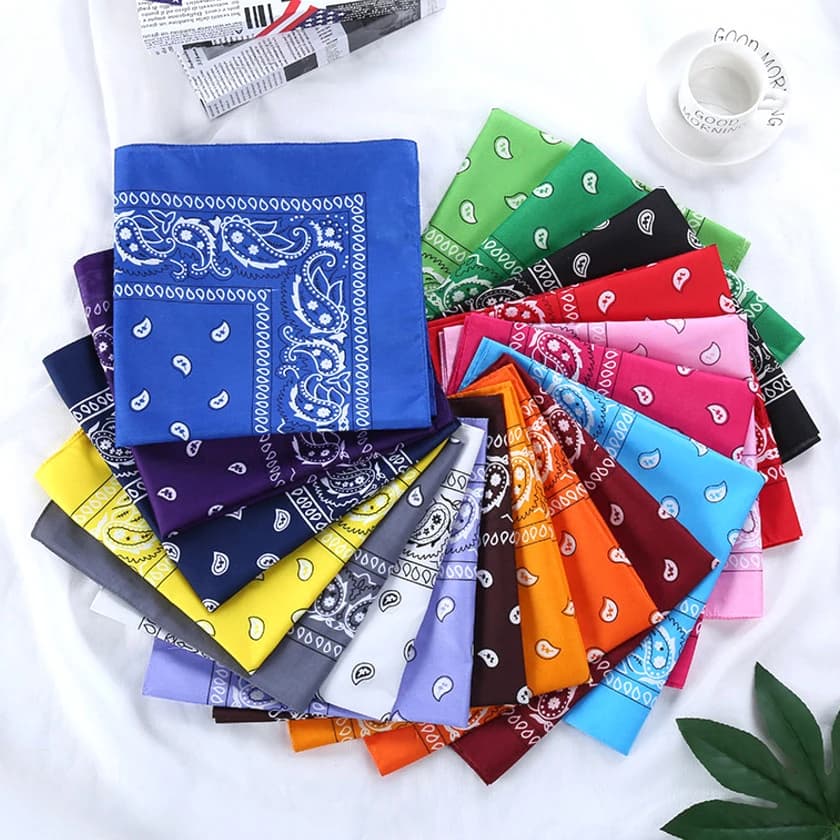 New Headbands Unisex Cotton Bandana Head Scarf Headwraps for Women Designer Headwear Double Sided Head Wrap Men Masks Face Scarf