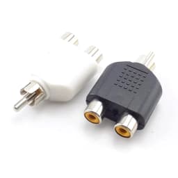 4 Pcs/lot RCA Connector Y Splitter AV Audio Video Plug Converter 1 Male to 2 Female Adapter Kit AV Jack RCA Plug To Double Cable