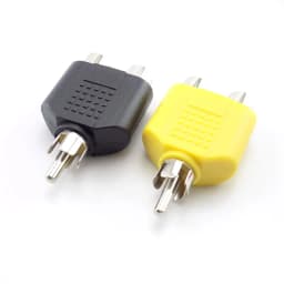 4 Pcs/lot RCA Connector Y Splitter AV Audio Video Plug Converter 1 Male to 2 Female Adapter Kit AV Jack RCA Plug To Double Cable