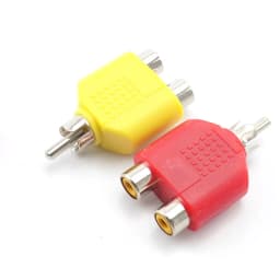 4 Pcs/lot RCA Connector Y Splitter AV Audio Video Plug Converter 1 Male to 2 Female Adapter Kit AV Jack RCA Plug To Double Cable