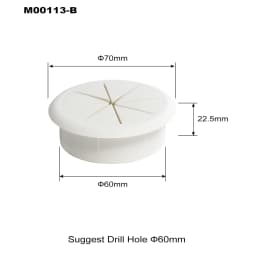Flexible Cable Cord Grommet 2 Inch Black White Rubber Grommets Gasket In Desk Table Furniture for Hole Cover Wire Pass Organizer