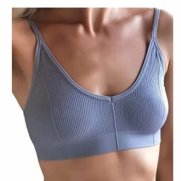 Seamless Tube Top Women's Ribbed V-Neck Wireless Bralette U-Back Daily Wear Bra Sexy Lingerie Adjust Straps Sports Underwear M-L