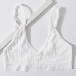 Seamless Tube Top Women's Ribbed V-Neck Wireless Bralette U-Back Daily Wear Bra Sexy Lingerie Adjust Straps Sports Underwear M-L