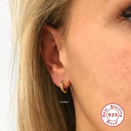 Aide 925 Sterling Silver Rose Gold Small Hoop Earrings For Women Girls Gift Wedding Engagement Party Gift Smooth Ear Bone Buckle
