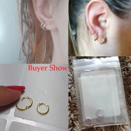 Aide 925 Sterling Silver Rose Gold Small Hoop Earrings For Women Girls Gift Wedding Engagement Party Gift Smooth Ear Bone Buckle