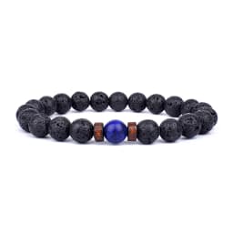 Volcanic Stone Bracelet for Men Lava Wooden 8mm Beads Bracelet Tibetan Buddha Wrist Chain Women Men Jewelry Gift New Bracelets