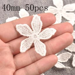 Flower White Lace Applique Mesh Trim For Sew On Guipure Fabric Wedding Supplies Home Decoration
