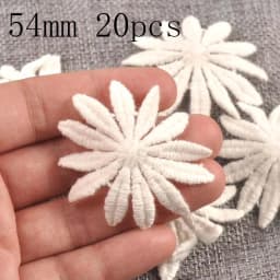 Flower White Lace Applique Mesh Trim For Sew On Guipure Fabric Wedding Supplies Home Decoration