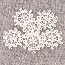 Flower White Lace Applique Mesh Trim For Sew On Guipure Fabric Wedding Supplies Home Decoration