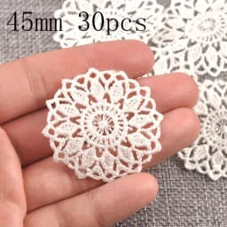 Flower White Lace Applique Mesh Trim For Sew On Guipure Fabric Wedding Supplies Home Decoration
