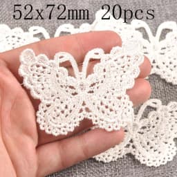 Flower White Lace Applique Mesh Trim For Sew On Guipure Fabric Wedding Supplies Home Decoration