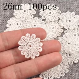 Flower White Lace Applique Mesh Trim For Sew On Guipure Fabric Wedding Supplies Home Decoration