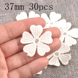 Flower White Lace Applique Mesh Trim For Sew On Guipure Fabric Wedding Supplies Home Decoration