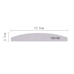 Nail File Buffer 100/180 Grit Half Moon Nail Files Double Side Sandpaper Nail Sanding Grinding Gel Nail Polish Manicure Tool
