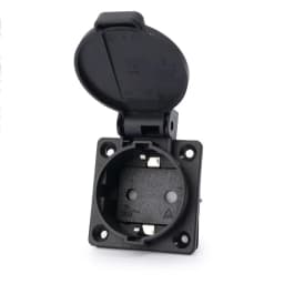 Black Blue Round Cover 50*50mm EU Industry AC Power Socket IP44 Europe Germany 16A 250V Grounding Outdoor Waterproof Socket