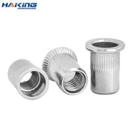 100pcs 50pcs 20Pcs M3 M4 M5 M6 M8 M10 M12 Aluminum Alloy Rivnut Flat Head Threaded Rivet Insert Nutsert Cap Rivet Nut