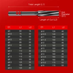 BB Reamer HSS Cobalt Wear Resistant High Precision H7 Diameter 2mm-16mm Left Spiral Flute Hole Drill Metal Steel Aluminum Tool