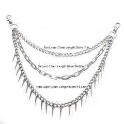 Punk Pants Chains Belt Chain for Man Women Jean Trousers Chains  Goth Jewelry Gothic Emo Scene Accessories