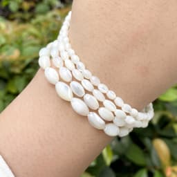 White Oval Natural Sea Shell Beads Mother Of Pearl Shell Loose Beads For Jewelry Making Diy Necklace Bracelet Accessories