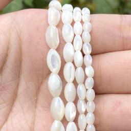 White Oval Natural Sea Shell Beads Mother Of Pearl Shell Loose Beads For Jewelry Making Diy Necklace Bracelet Accessories