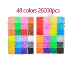 2.6mm 24/48 Colors Hama Beads Education Iron Beads 3D Puzzle Beads Ironing Guarantee Perler Fuse Beads DIY Toy Miçangas