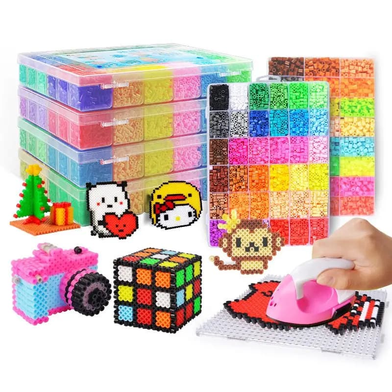 2.6mm 24/48 Colors Hama Beads Education Iron Beads 3D Puzzle Beads Ironing Guarantee Perler Fuse Beads DIY Toy Miçangas