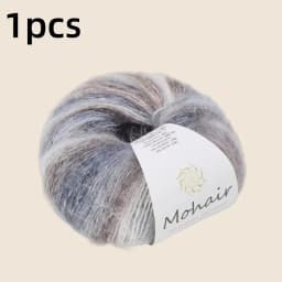Gradient Mohair Soft Cotton Yarn DIY Crochet Hand Knitting Yarn Segment Dyed Wool Yarn For Baby Sweater Hat Scarf