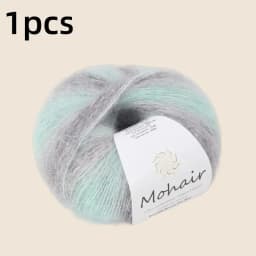 Gradient Mohair Soft Cotton Yarn DIY Crochet Hand Knitting Yarn Segment Dyed Wool Yarn For Baby Sweater Hat Scarf