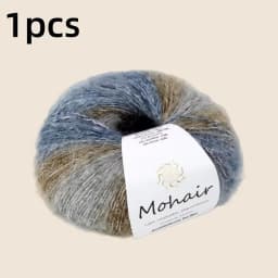 Gradient Mohair Soft Cotton Yarn DIY Crochet Hand Knitting Yarn Segment Dyed Wool Yarn For Baby Sweater Hat Scarf