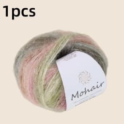Gradient Mohair Soft Cotton Yarn DIY Crochet Hand Knitting Yarn Segment Dyed Wool Yarn For Baby Sweater Hat Scarf