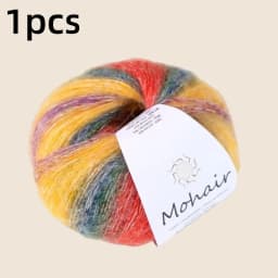 Gradient Mohair Soft Cotton Yarn DIY Crochet Hand Knitting Yarn Segment Dyed Wool Yarn For Baby Sweater Hat Scarf