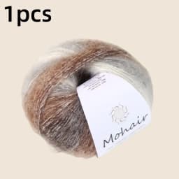 Gradient Mohair Soft Cotton Yarn DIY Crochet Hand Knitting Yarn Segment Dyed Wool Yarn For Baby Sweater Hat Scarf