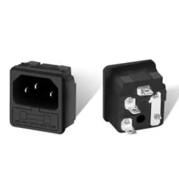 1pcs Black IEC320 C13 C14 AC Power Panel Socket PDU UPS Rewirable Wiring Plug Electric Battery Receptacle Docking Outlet 10A
