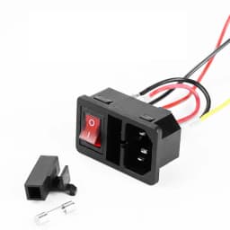 1pcs Black IEC320 C13 C14 AC Power Panel Socket PDU UPS Rewirable Wiring Plug Electric Battery Receptacle Docking Outlet 10A