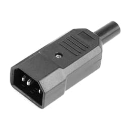 1pcs Black IEC320 C13 C14 AC Power Panel Socket PDU UPS Rewirable Wiring Plug Electric Battery Receptacle Docking Outlet 10A