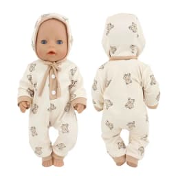 2023 New Dolls Outfit Suits For 17 inch 43cm Baby Reborn Doll Cute Jumpers Rompers New Born Doll Clothes