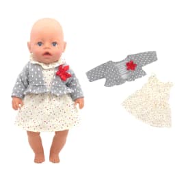 2023 New Dolls Outfit Suits For 17 inch 43cm Baby Reborn Doll Cute Jumpers Rompers New Born Doll Clothes