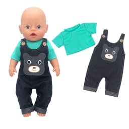 2023 New Dolls Outfit Suits For 17 inch 43cm Baby Reborn Doll Cute Jumpers Rompers New Born Doll Clothes
