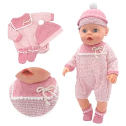 2023 New Dolls Outfit Suits For 17 inch 43cm Baby Reborn Doll Cute Jumpers Rompers New Born Doll Clothes