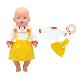 2023 New Dolls Outfit Suits For 17 inch 43cm Baby Reborn Doll Cute Jumpers Rompers New Born Doll Clothes